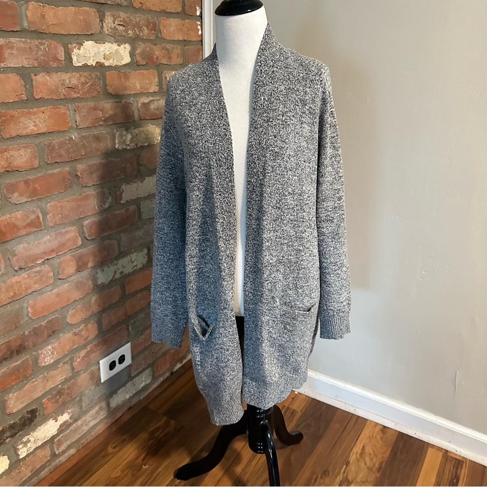 Dreamers Gray Open-Front Cardigan